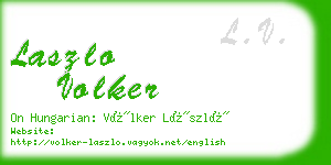 laszlo volker business card